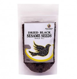 Jioo Organics Dried Black Sesame Seeds (Kale Til)  Pack  100 grams